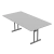 Mesa Reunião Retangular Light - Tampo 15mm - 2000mm X 1000mm X 740mm Dal Prá - comprar online