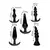Kit com 5 Plug Anal - comprar online