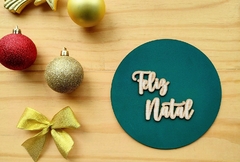 Aplique Madeirinha, Título Feliz Natal - Estação Scrap