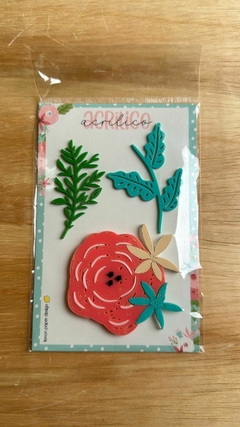 Acrílico Flor Rosa - Coleção Florescer- Lemon Scrapbook