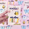 Acrílico Frase + Abelha - Coleção Memórias na Fazenda 2 - Lemon Scrapbook