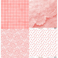 Kit de papéis Básico Cherry 30,5x30,5cm, 5 Folhas - Coleção GARDEN - Carina Sartor na internet