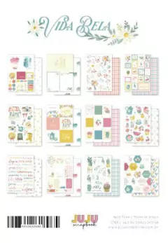 Bloco A5 para Scrapbook - Coleção Vida Bela - JuJu Scrapbook - comprar online