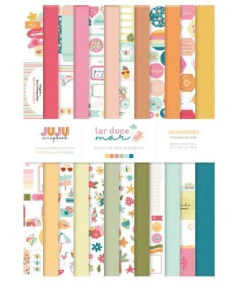 Bloco A4, 24 Folhas - Coleção Lar Doce Mar | JuJu Scrapbook - comprar online