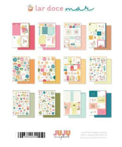 Bloco A4, 24 Folhas - Coleção Lar Doce Mar | JuJu Scrapbook na internet