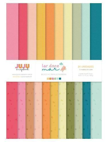 Bloco A5 - Coleção Lar doce Mar | JuJu Scrapbook - comprar online