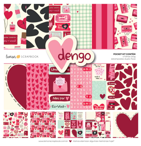 Pocket Kit | Dengo- Kit de papéis 30,5x30,5cm, 6 Folhas - Lemon Scrapbook - comprar online