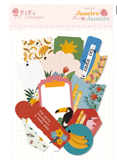 Die Cuts Muita Inspiração - Coleção Janeiro a Janeiro - JuJu Scrapbook