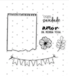 Carimbo G Com Saudade - Coleção Cartas para Você | JuJu Scrapbook