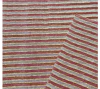 Decortela Listrada Natural e Vermelho com Ouro - TEX