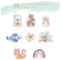 Elementos em Acrílico Estampados Coleção My Little Big Love - My Memories Crafts