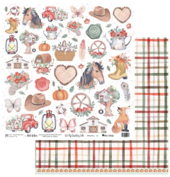 Kit de papéis 30,5x30,5cm, 6 Folhas - Coleção My Country Life - My Memories Crafts - Papillon Scrap