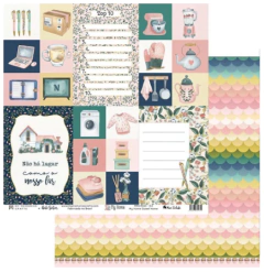 Kit de papéis 30,5x30,5cm, 6 Folhas - Coleção My Home - My Memories Crafts - Papillon Scrap