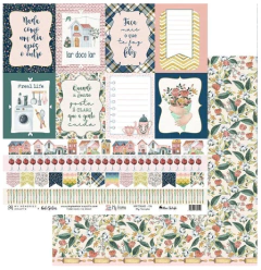 Imagem do Kit de papéis 30,5x30,5cm, 6 Folhas - Coleção My Home - My Memories Crafts