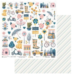 Kit de papéis 30,5x30,5cm, 7 Folhas - Coleção My City - My Memories Crafts - comprar online