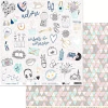 Kit de papéis 30,5x30,5cm, 6 Folhas - Coleção Coisas do Coração - It Lov