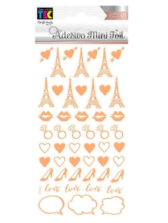 Adesivo Mini Foil Rosê - Toke e Crie