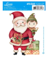 Aplique em Papel em MDF Papai Noel - Coleção Natal Feliz - Litoarte