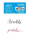 Aplique em Papel em MDF Acredite e Gratidão - Coleção Renascer - Litoarte