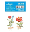 Aplique em Papel em MDF Flores Laranja - Coleção Flores do Campo - Litoarte
