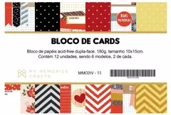 Bloco com 12 Cards - Coleção Minha Diversão - My Memories Crafts