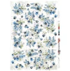 Papel Vegeta Flores azuis, Folha A4 - Coleção Amorecos - Carina Sartor