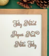 Aplique chipboard, Títulos de Natal (port.) - Estação do Scrap