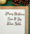 Aplique chipboard, Títulos de Natal (ing.) - Estação do Scrap