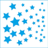 Stencil Estrelas - Litoarte
