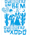 Stencil Nordestina - Coleção Xilogravura - Litoarte
