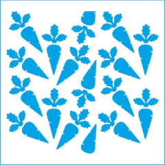 Stencil Cenouras - Litoarte