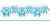Stencil Estreito, Barrado de Flocos de Neve - Litoarte