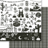 Kit de papéis 30,5x30,5cm, 4 Folhas - Coleção Xilogravura - Litoarte