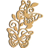 Aplique em MDF, Borbletas - Litoarte