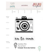 Carimbo Mini Eu te Amo - Coleção Terra dos Sonhos - Juju Scrapbook