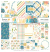Kit de papéis 30,5x30,5cm, 6 Folhas - Coleção Eu amo Acampar - Lemon Scrapbook
