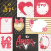 Kit de papéis 30,5x30,5cm, 4 Folhas - Coleção Amor - Litoarte