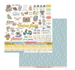 Kit de Papéis 30,5 X 30,05 com 6 folhas - Coleção Deixe Fluir - Ateliê Craft - comprar online