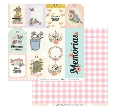 Kit de Papéis 30,5 X 30,05 com 6 folhas - Coleção Deixe Fluir - Ateliê Craft