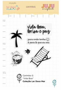 Carimbo G Vida Boa - Coleção Lar Doce Mar | JuJu Scrapbook - comprar online