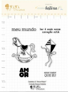 Carimbo G Amor Maior - Coleção Nossa História | JuJu Scrapbook