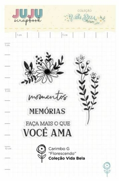 Carimbo G Florescendo - Coleção Vida Bela | JuJu Scrapbook