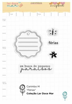 Carimbo M Férias - Coleção Lar Doce Mar - Juju Scrapbook - comprar online