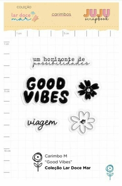 Carimbo M Good Vibes - Coleção Lar Doce Mar - Juju Scrapbook - comprar online