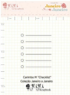 Carimbo M Checklist - Coleção Janeiro a Janeiro - JuJu Scrapbook
