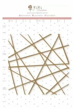 Enfeite Chipboard Linhas- Coleção Nosso Herói - Dia dos Pais - JuJu Scrapbook