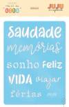 Stencil Férias - Coleção Feliz da Vida - JuJu Scrapbook