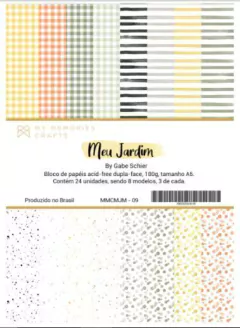 Bloco A5, 24 Folhas - Coleção Meu Jardim - My Memories Crafts