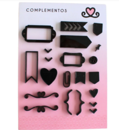 Aplique em Acrílico Elementos - Coleção Melhores Momentos - Ateliê Craft