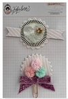 Chipboard 3D Coração e Fitinha - Coleção Fabulosa - Dany Peres